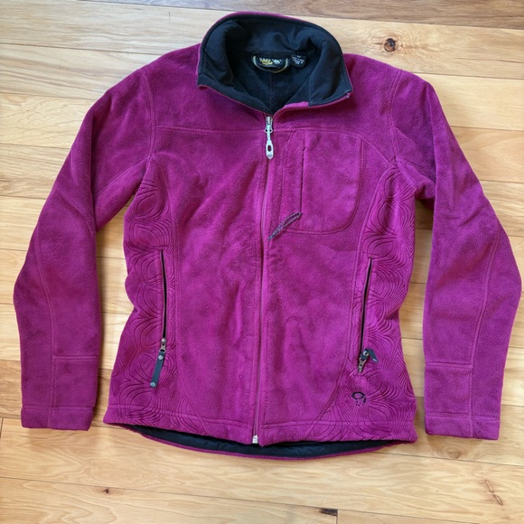 Mountain Hardware Full Zip Fleece Jacket Womens Sz S Magenta Coat - Picture 3 of 10